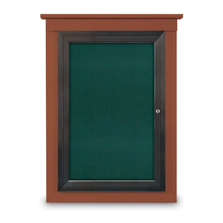 Single Door Enclosed Cathedral Letterboa MPN:UV1301CD-BRONZE-GREEN