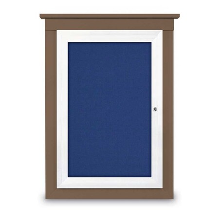 Single Door Enclosed Cathedral Letterboa MPN:UV1301CD-SATIN-BLUE
