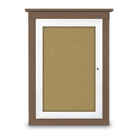 Single Door Enclosed Cathedral Letterboa MPN:UV1301CD-SATIN-BURGUN