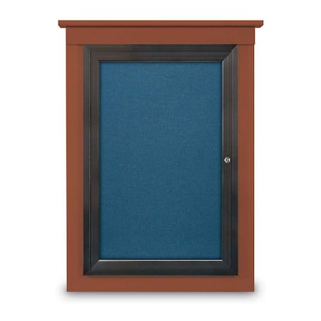 Single Door Enclosed Cathedral Letterboa MPN:UV1301CD-SATIN-GREY