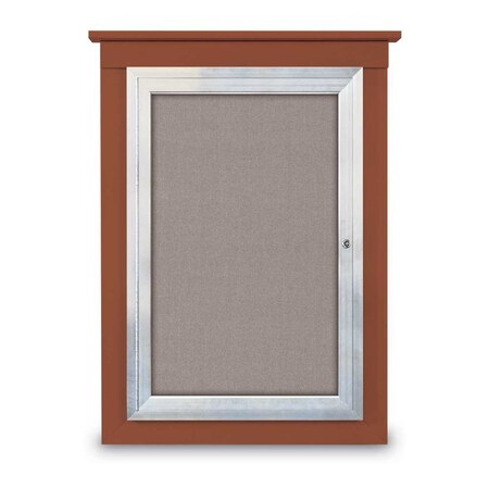 Single Door Enclosed Cathedral Letterboa MPN:UV1302CD-SATIN-BURGUN