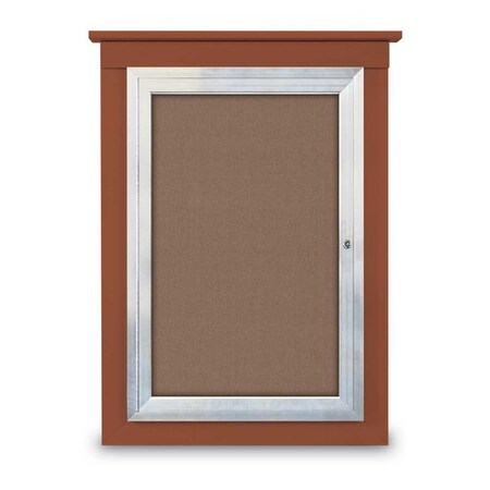 Single Door Enclosed Cathedral Letterboa MPN:UV1302CD-SATIN-GREEN