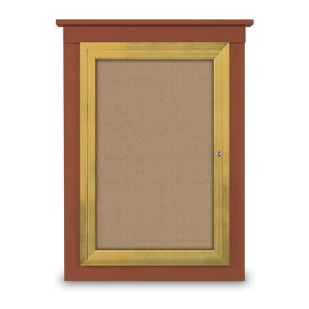 Single Door Enclosed Cathedral Letterboa MPN:UV1302CD-SATIN-GREY