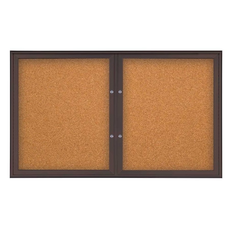 Double Door Radius Plus Corkboard, 60