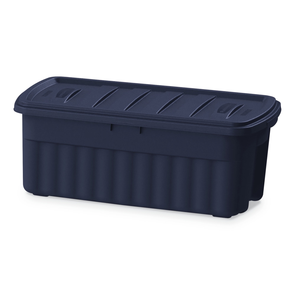 Rubbermaid Roughneck Storage Box, 50 gal, 21.2in x 43in x 17.88in, Dark Indigo Metallic MPN:RMRT500000