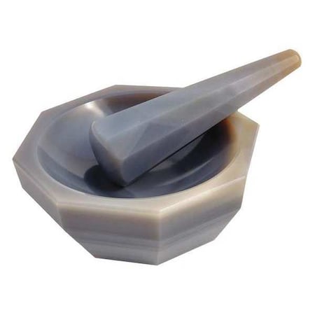 Mortar/Pestle Set, Agate Stone, 50 mL MPN:MPA035