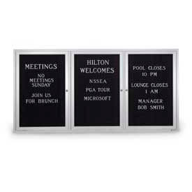United Visual Products Three-Door Outdoor Letter Board - 72