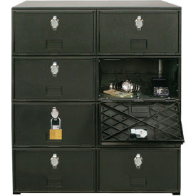 United Visual Products 4-Tier 8 Door Locker w/ Hasp Locks 22