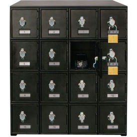 United Visual Products 4-Tier 16 Door Locker w/ Hasp Locks 22