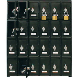 United Visual Products 4-Tier 24 Door Locker w/ Hasp Locks 22