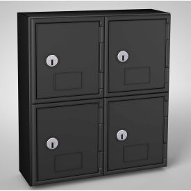 United Visual Products 2-Tier 4 Door Locker w/ Key Lock 11