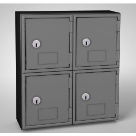 United Visual Products 2-Tier 4 Door Locker w/ Key Lock 11