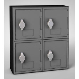 United Visual Products 2-Tier 4 Door Locker w/ Hasp Lock 11