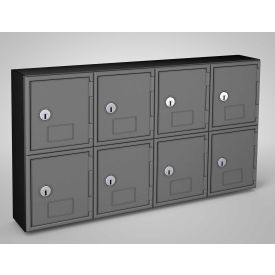 United Visual Products 2-Tier 8 Door Locker w/ Key Lock 22