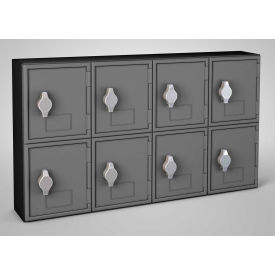 United Visual Products 2-Tier 8 Door Locker w/ Hasp Lock 22