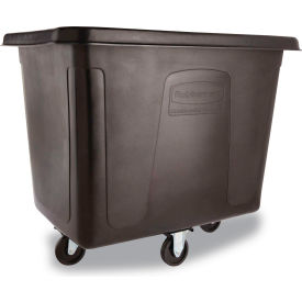Rubbermaid® Commercial Cube Truck 119.7 Gallon Cap. 500 lb. Capacity Plastic/Metal Black FG461600BLA