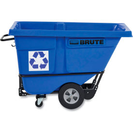 Rubbermaid® BRUTE Rotomolded Plastic Recycling Tilt Truck 1 Cu. Yd. Cap. 1250 lb. Cap. Blue 2089826