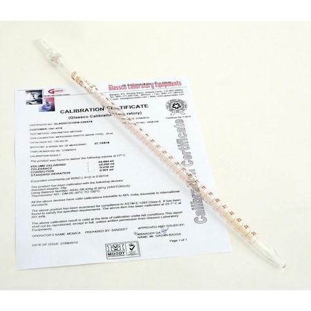 Pipettes, Mohr, Class A, Individual, PK 5 MPN:PM7058-A