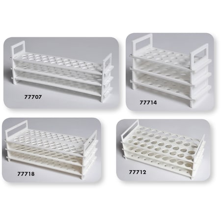Plastic Test Tube Racks, 3-Tier, 1, PK 2 MPN:77717