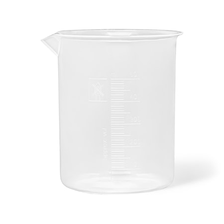 Beakers, Wide Spout, Polypropylene, 500 mL, Autoclavable, Raised Graduations, 4 PK MPN:11114