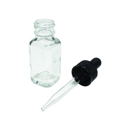 Bottles with Dropper, Square, Flin, PK12 MPN:BDFSQ-0.5OZ