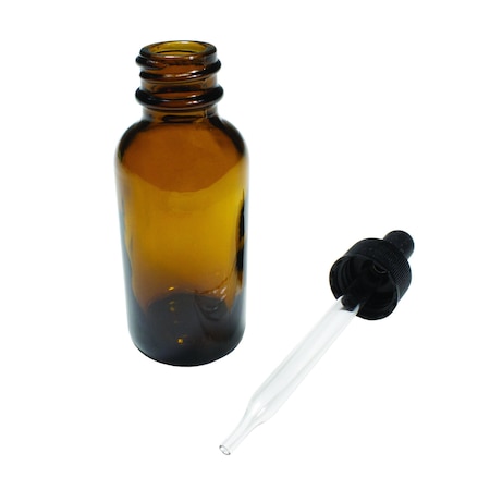 Bottles with Dropper, Boston Round, PK12 MPN:BDPSC-AM-2OZ