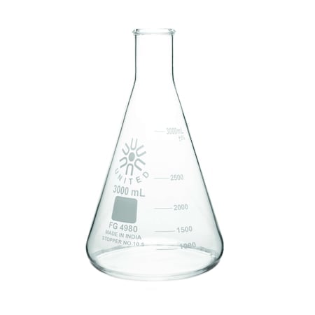 Erlenmeyer Flask, Narrow Mouth, Borosili MPN:FG4980-3000