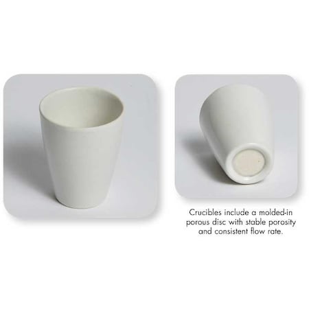 Crucibles, Porous Bottom, Porcelain, PK 8 MPN:JCP25050