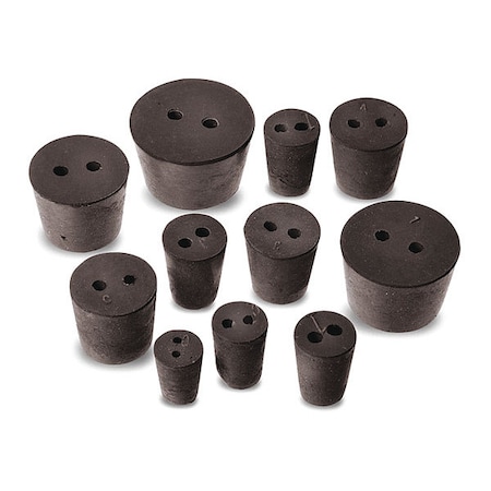 Rubber Stoppers, 2-Hole, No. 9 MPN:RST9-H2