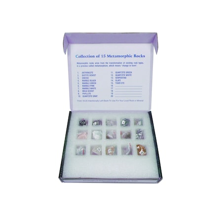 Metamorphic Rock Set, 15 Specimens MPN:UNMETRC01