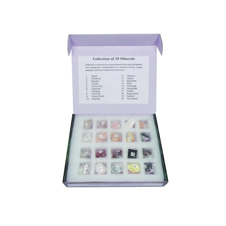 Mineral Set, 20 Specimens MPN:UNMINSET20