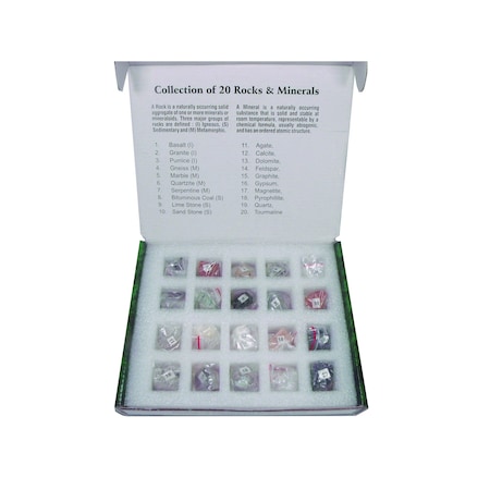 Rock And Mineral Collection, 20 Specimen MPN:UNROCMIN20