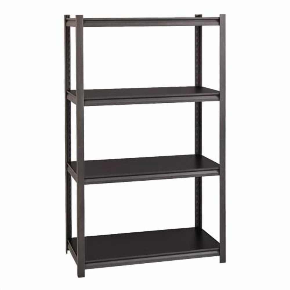 Alera Steel 4-Tier Shelving Unit, 60inH x 36inW x 18inD, Black MPN:ALESU601836L