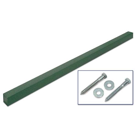 Sign Post, Square, Polyethylene Green, 10 ft. L, 3-1/2
