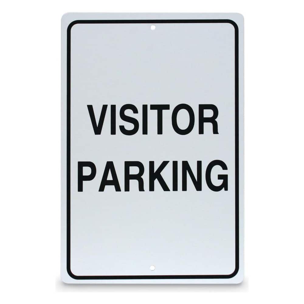 Safety Signs, Sign Type: Traffic Control , Legend: Visitor Parking , Message/Graphic: Message Only , Reflectivity: Reflective , Material: Aluminum  MPN:UVPVISPRK-BLACK
