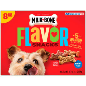 Milk-Bone® Flavor Snacks Dog Biscuits Bacon/Beef/Chicken/Sausage/Turkey 8 lb. Box GRR22000649