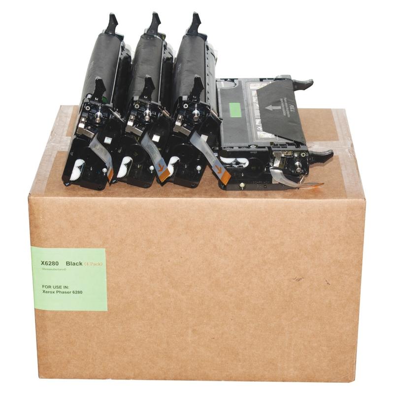 M&A Global Remanufactured Black High Yield Toner Cartridge Replacement For Xerox 6280, Pack Of 4, 106R01395 MPN:106R01395 (4 PACK)