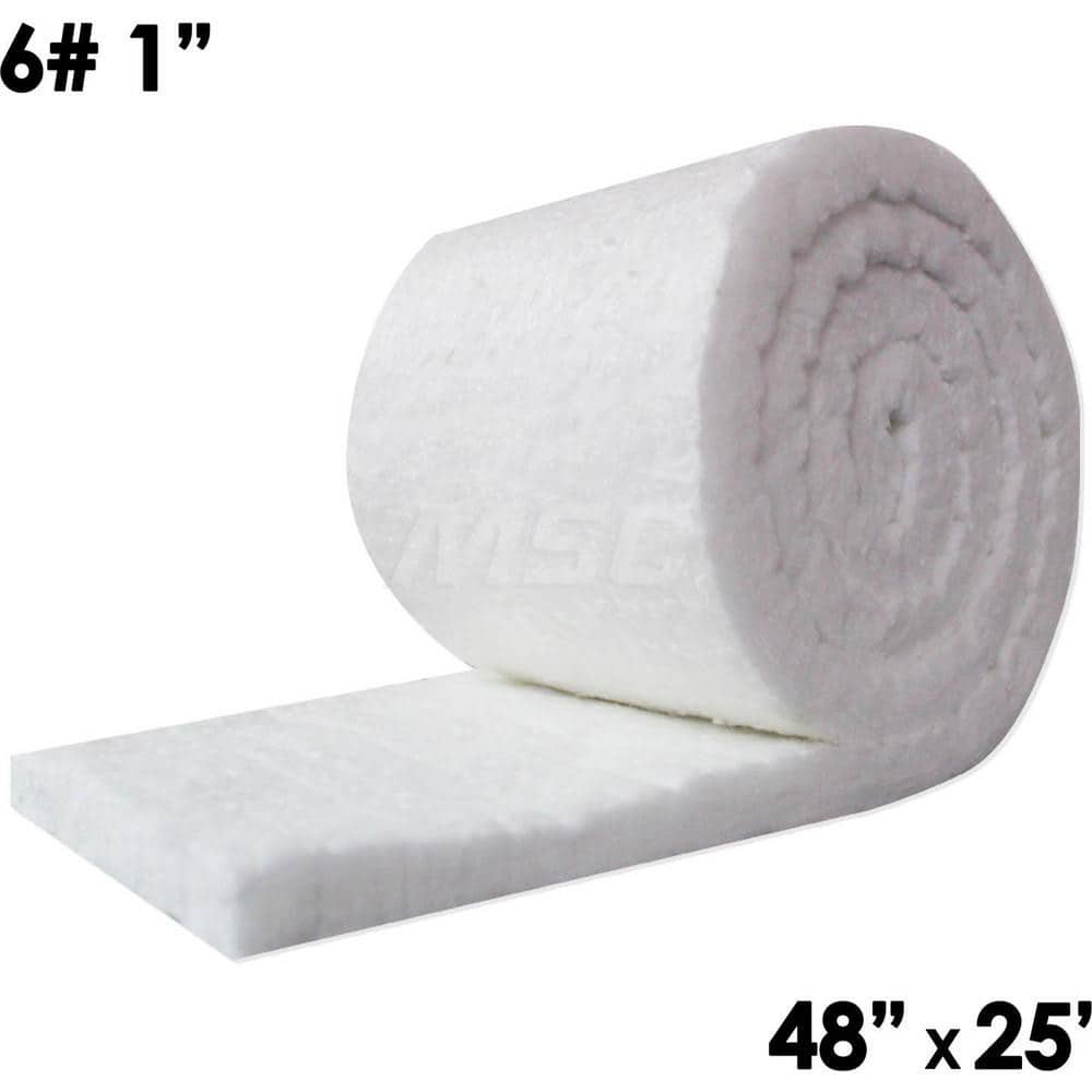 Blanket Insulation, Material: Ceramic, Fiber , Density (Lb./Cu. Ft.): 6 , Shape: Roll, Roll , Thickness: 1 (Inch), Length (Inch): 300  MPN:CF6-1-48X25