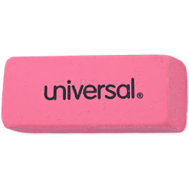 Universal® Bevel Block Erasers For Pencil Marks Slanted-Edge Rectangular Block Large 20/Pack UNV55120