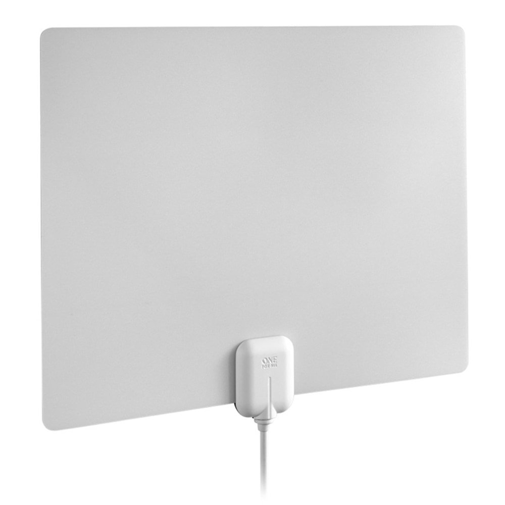 One For All Ultra-Thin Amplified Indoor Flat HDTV Antenna with up to 60-Mile Reception Range, White MPN:A715584A0700001