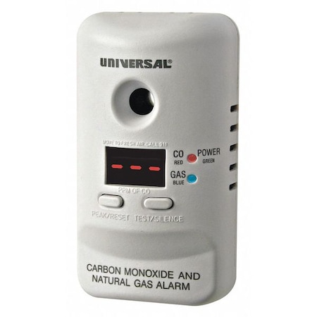 Carbon Monoxide Alarm, 85 dB at 10 ft, Direct Plug-In 120V + 9 Volt Replaceable Battery Backup MPN:MCND401B