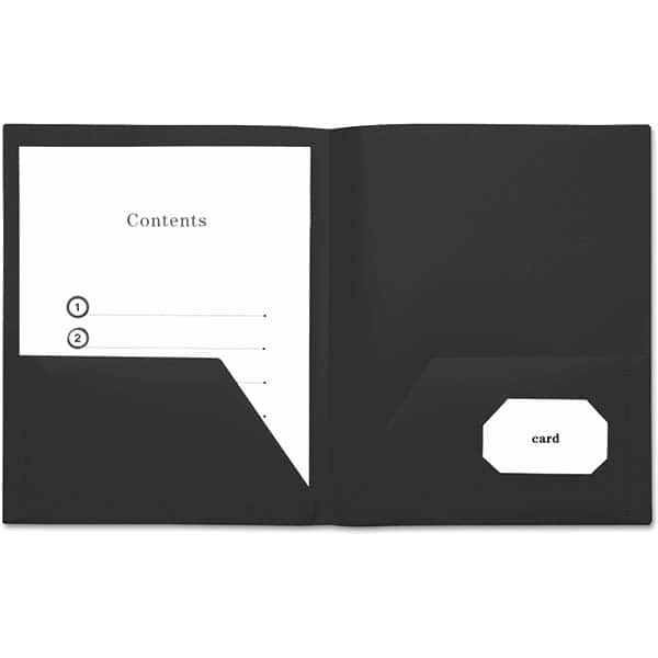 Pocket Folder: Letter, Black, 10/Pack MPN:UNV20540
