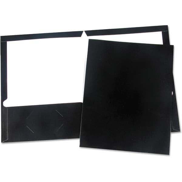 Pocket Folder: Letter, Black, 25/Pack MPN:UNV56416