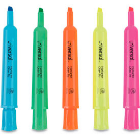 Universal™ Desk Highlighters Chisel Tip Assorted Colors Dozen UNV08867