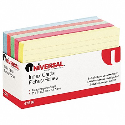 Index Cards Ruled 3 x 5 PK100 MPN:UNV47216