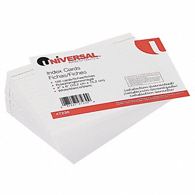 Index Cards Ruled 4 x 6 PK100 MPN:UNV47230