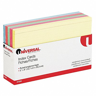 Index Cards Ruled 5 x 8 PK100 MPN:UNV47256