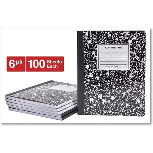 Composition Book: 100 Sheets, College Ruled MPN:UNV20946 - Pkg Qty 6