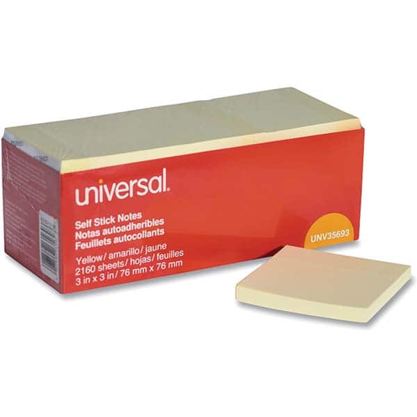Self-Stick Note: 1,200 Sheets, Unruled MPN:UNV35693 - Pkg Qty 24