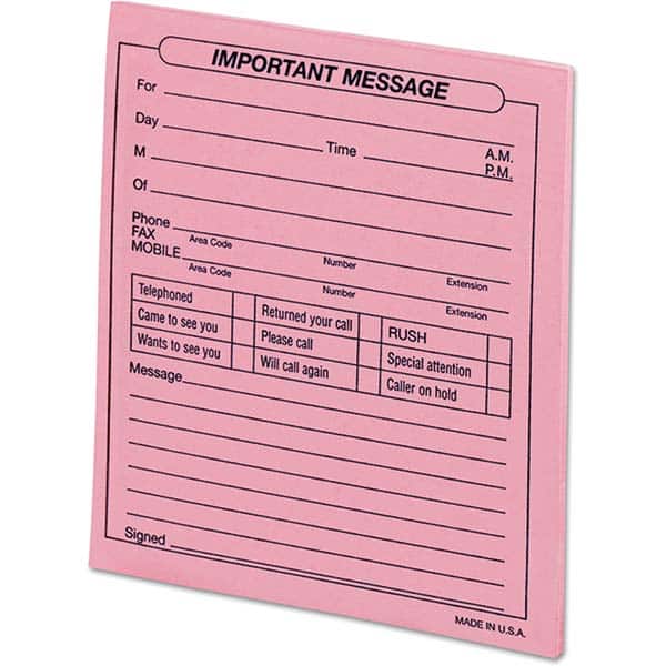 Telephone Message Book: 50 Sheets MPN:UNV48023